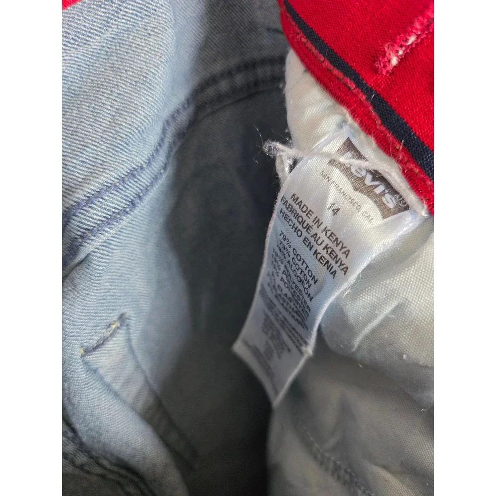 Levis 511 Slim Fit Boys Jeans  Blue Denim Paint Splatter